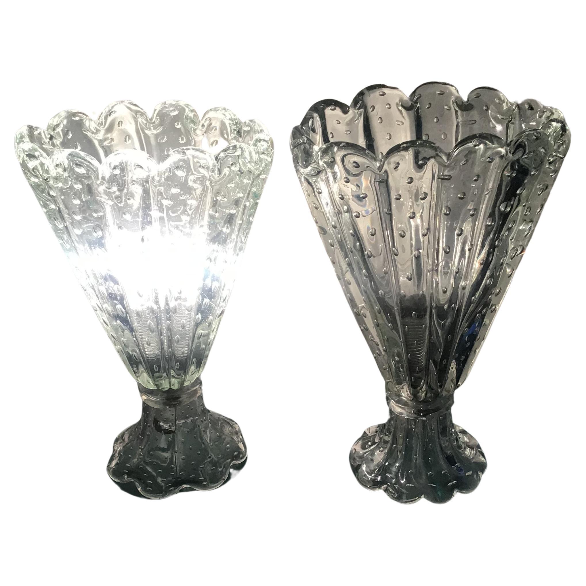 Barovier e Toso Paar Tischlampe Muranoglas 1940 Italien 