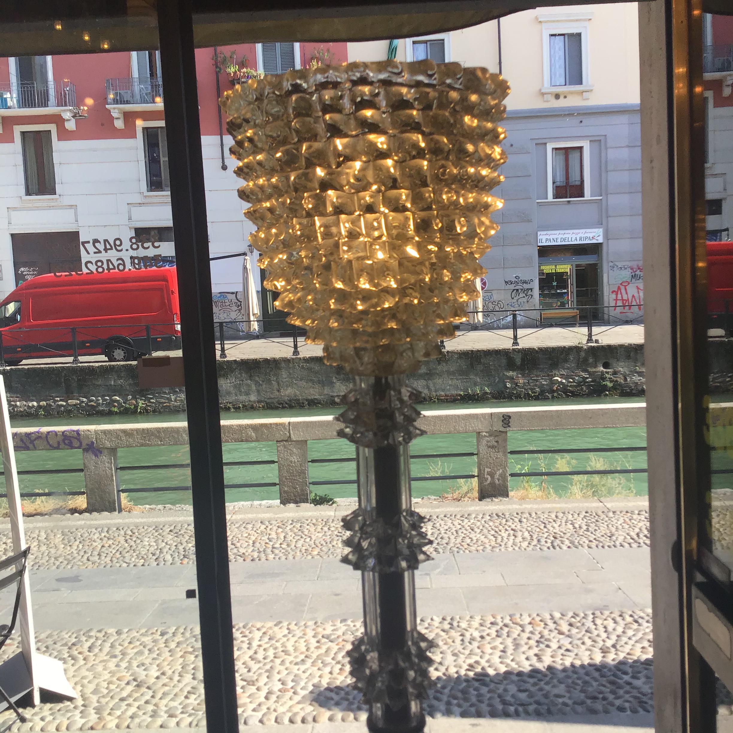 Barovier e Toso Floor Lamp “Rostrato” Murano Glass Brass 1940 Italy 4