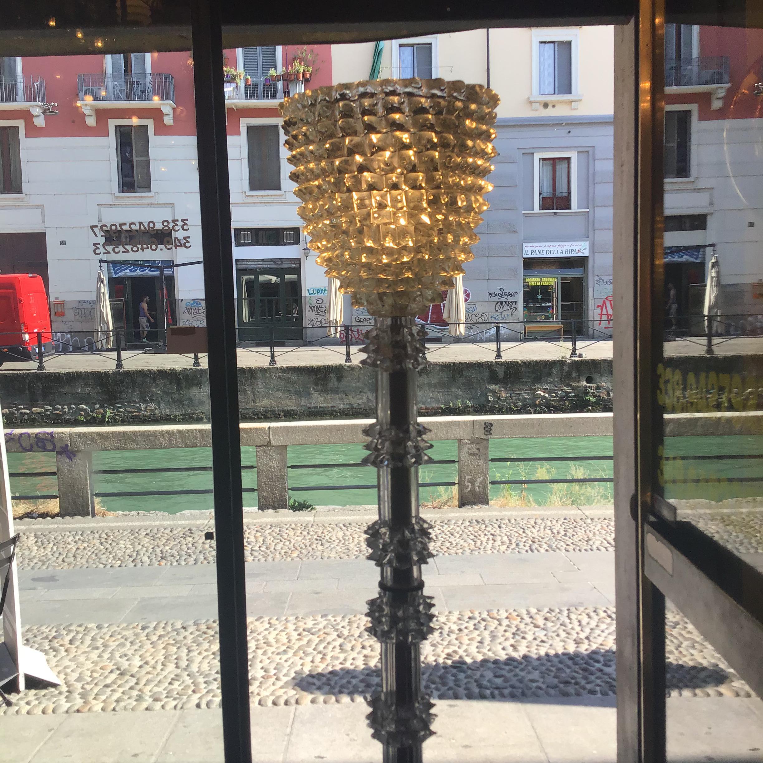 Barovier e Toso Floor Lamp “Rostrato” Murano Glass Brass 1940 Italy 5