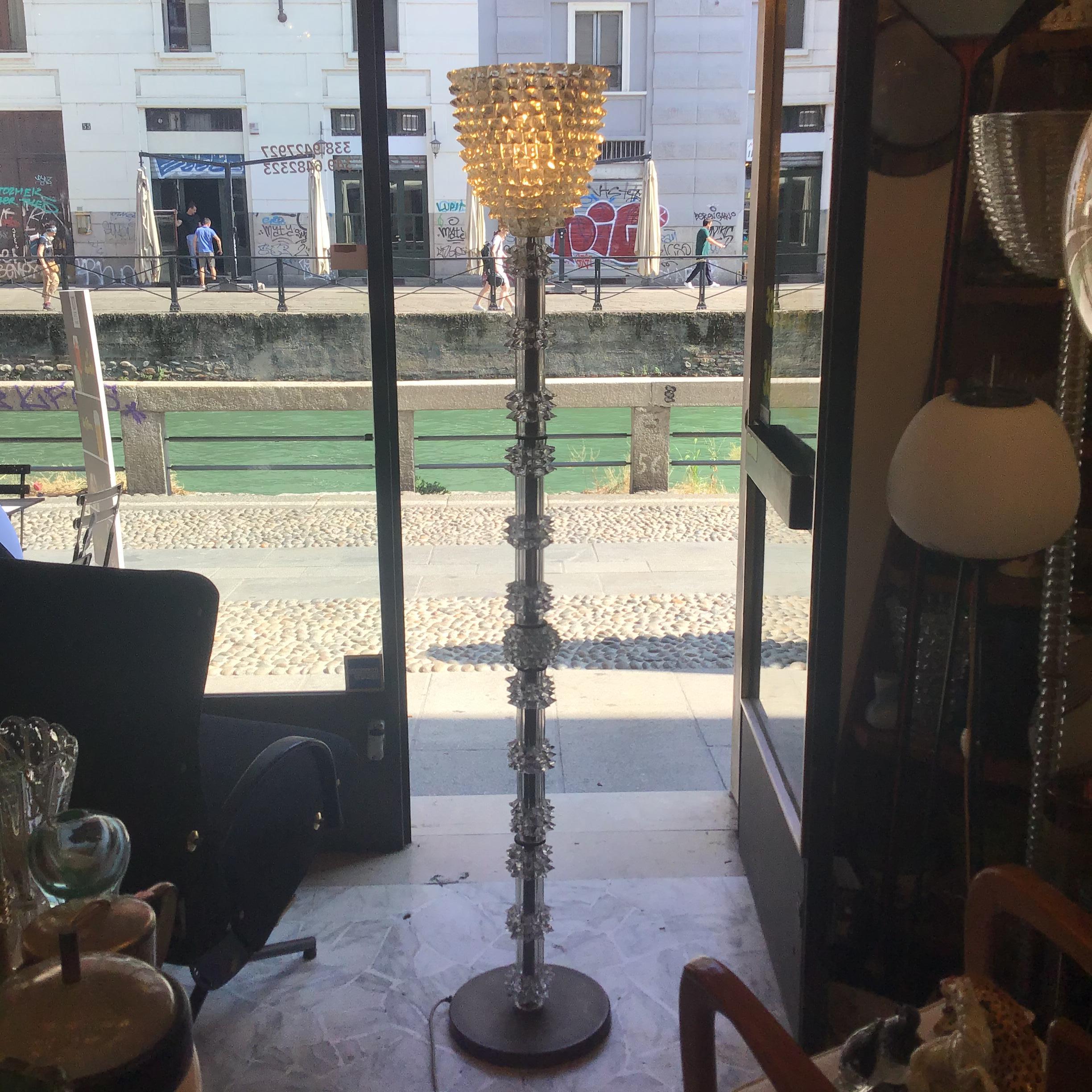 Barovier e Toso Floor Lamp “Rostrato” Murano Glass Brass 1940 Italy 13