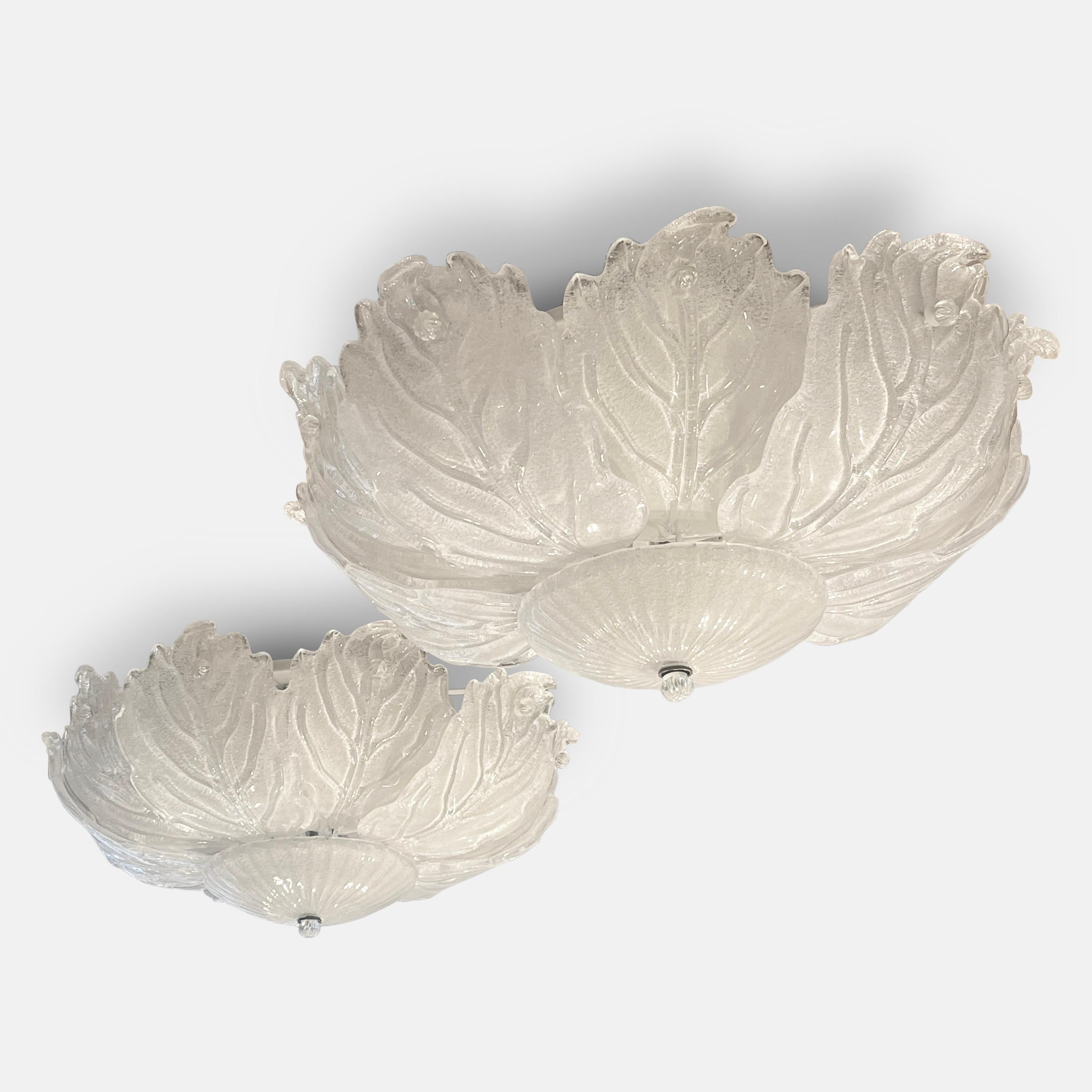 A Pair of Barovier e Toso Ceiling Lights For Sale 1