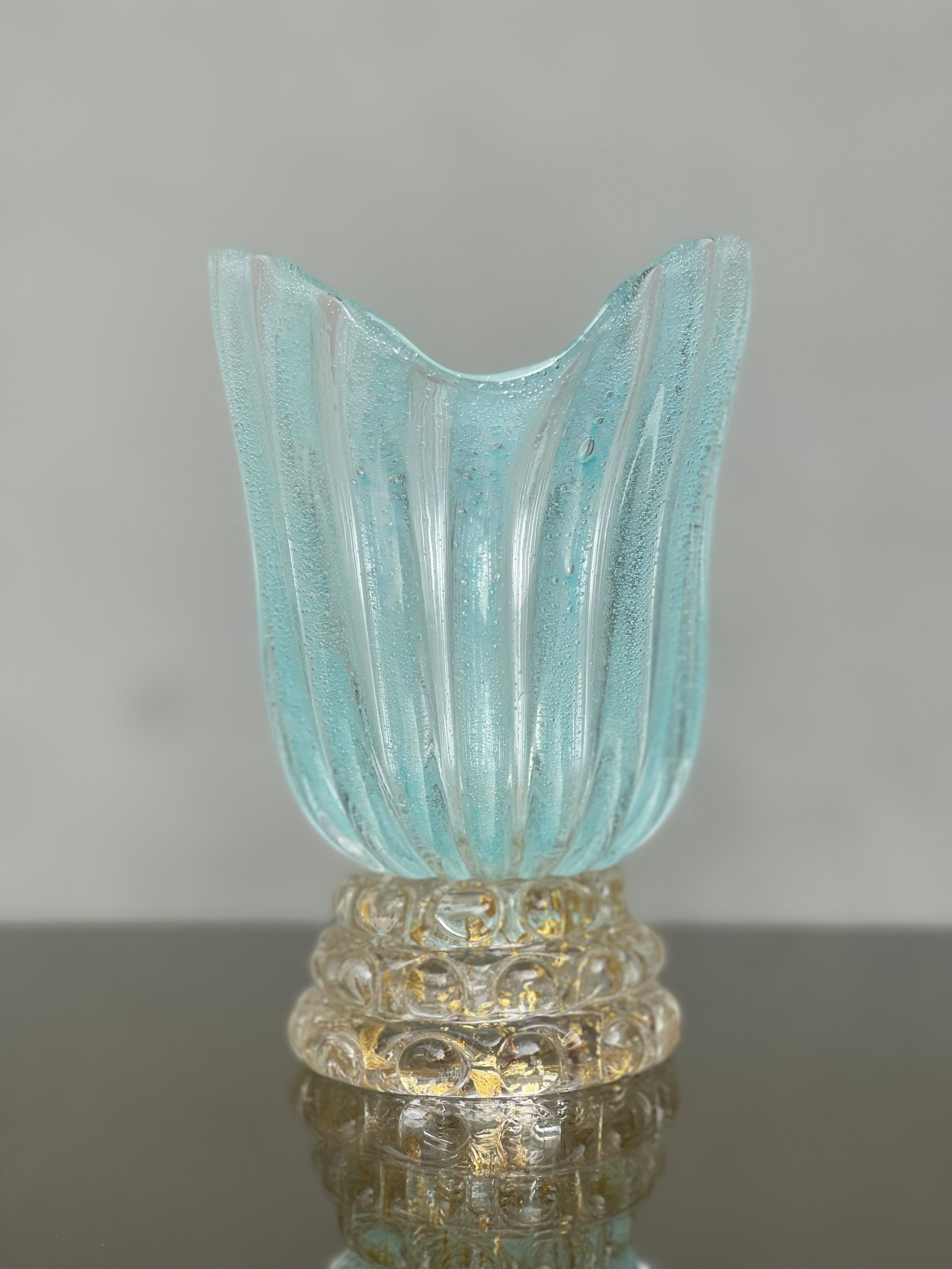 Mid-20th Century barovier e toso lenti vaso di murano - murano - barovier - toso - Murano Vase  For Sale