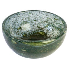 Barovier e Toso Mid-Century Green and Gold 'Efeso' Murano Glass Bowl, 1960s