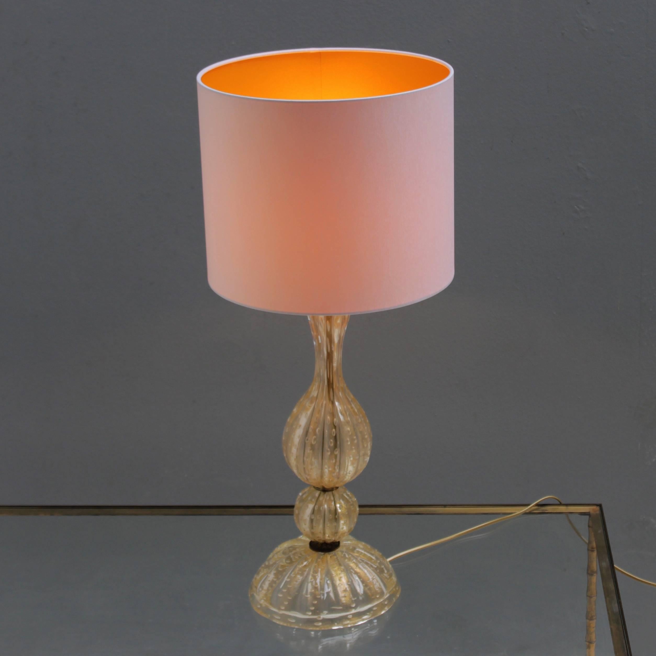 Italian Barovier e Toso Murano Glass Lamp Base For Sale