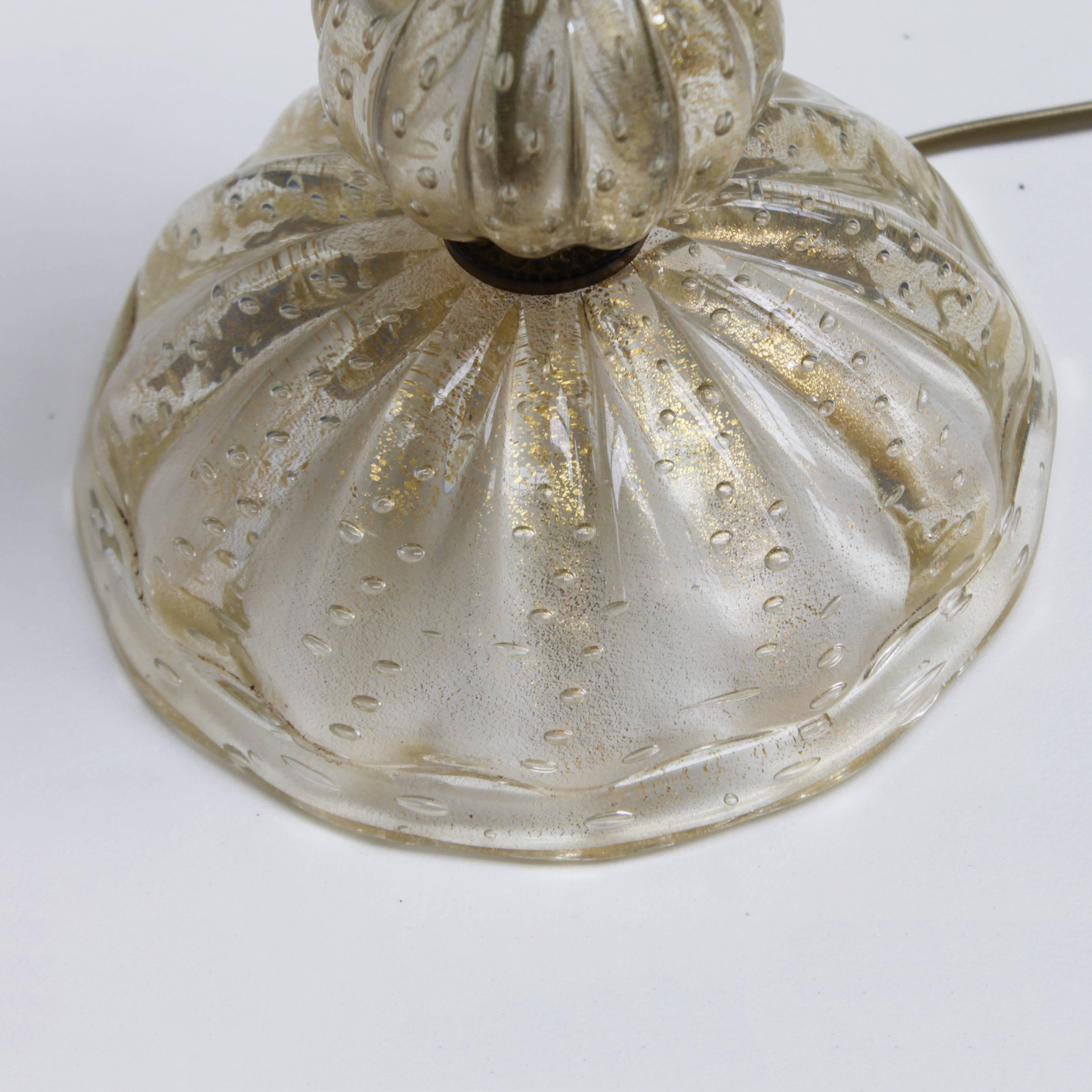 Base per lampada in vetro di Murano Barovier e Toso in vendita 1
