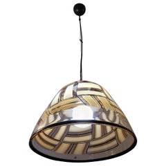 Barovier e Toso Murano Glas Kronleuchter "A Tessere", Italien, 1970