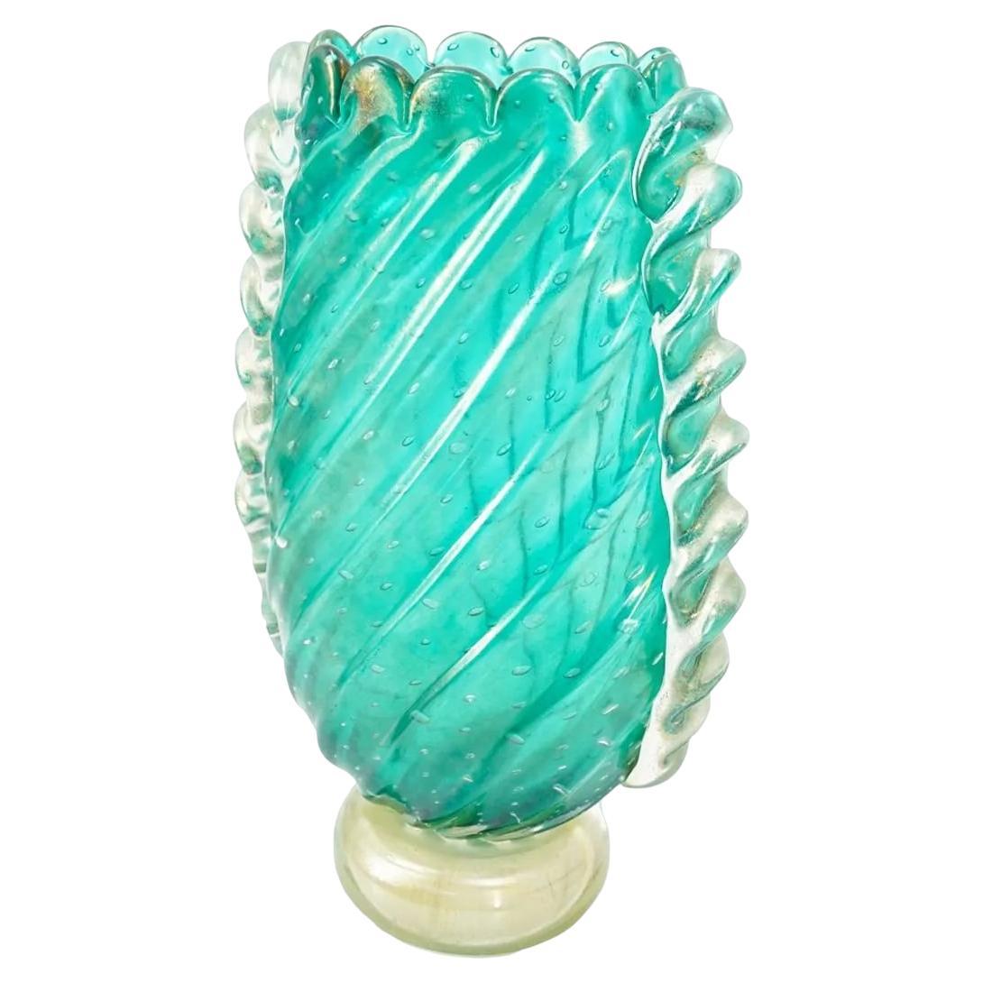 Hand-Crafted Barovier e Toso Murano Glass Mid-Century Modern Vase, 1950s For Sale