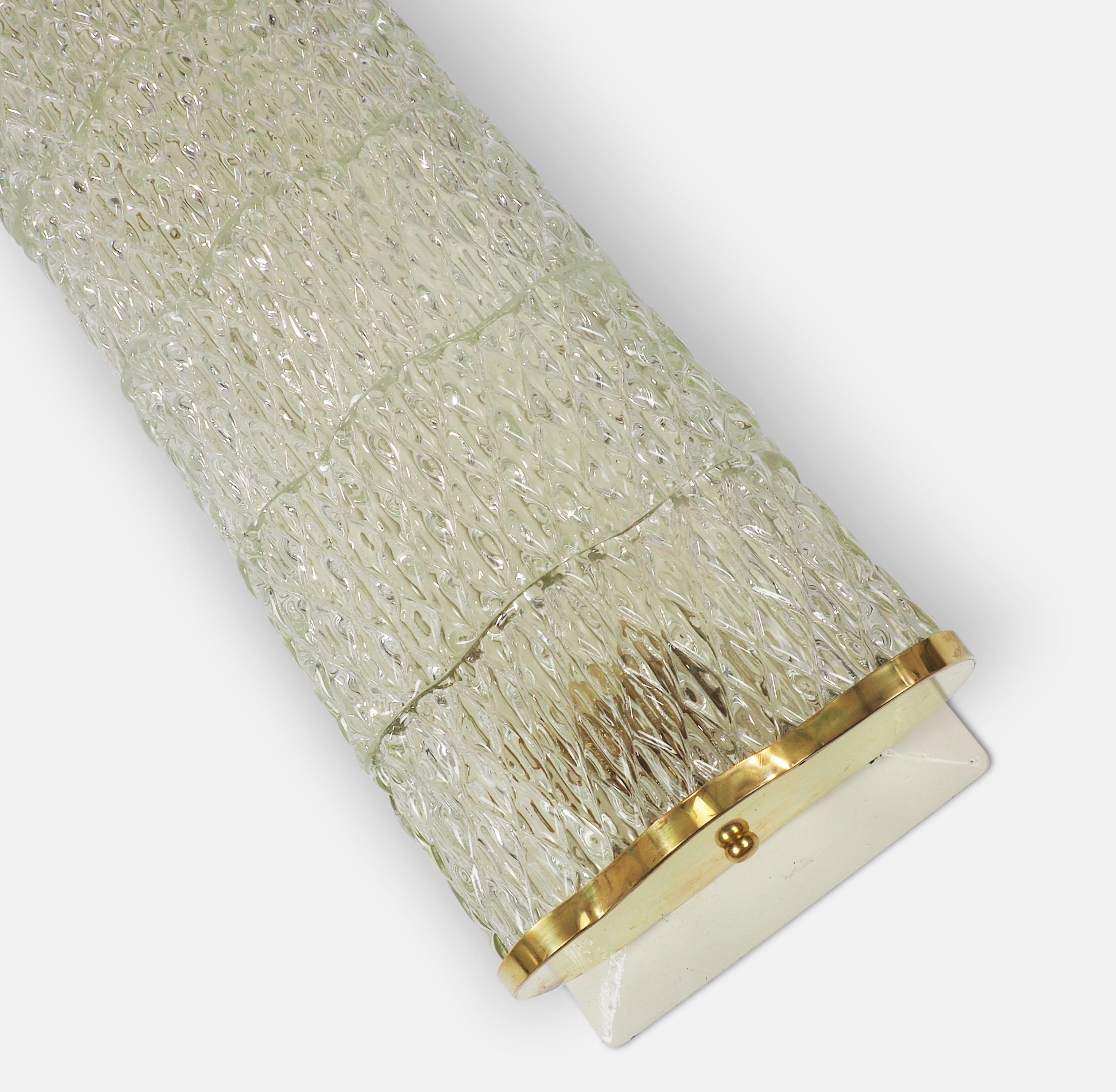 Barovier e Toso Attributed Murano Midcentury Long Wall Light, circa 1950 1