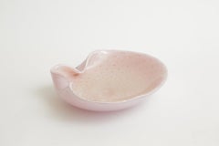 Barovier E Toso Murano Pink and Gold Aventurine Glass Bowl Italian Vintage