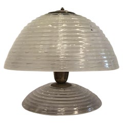 Barovier e Toso Mushroom Table Lamp 1940 Murano Glass Brass, Italy