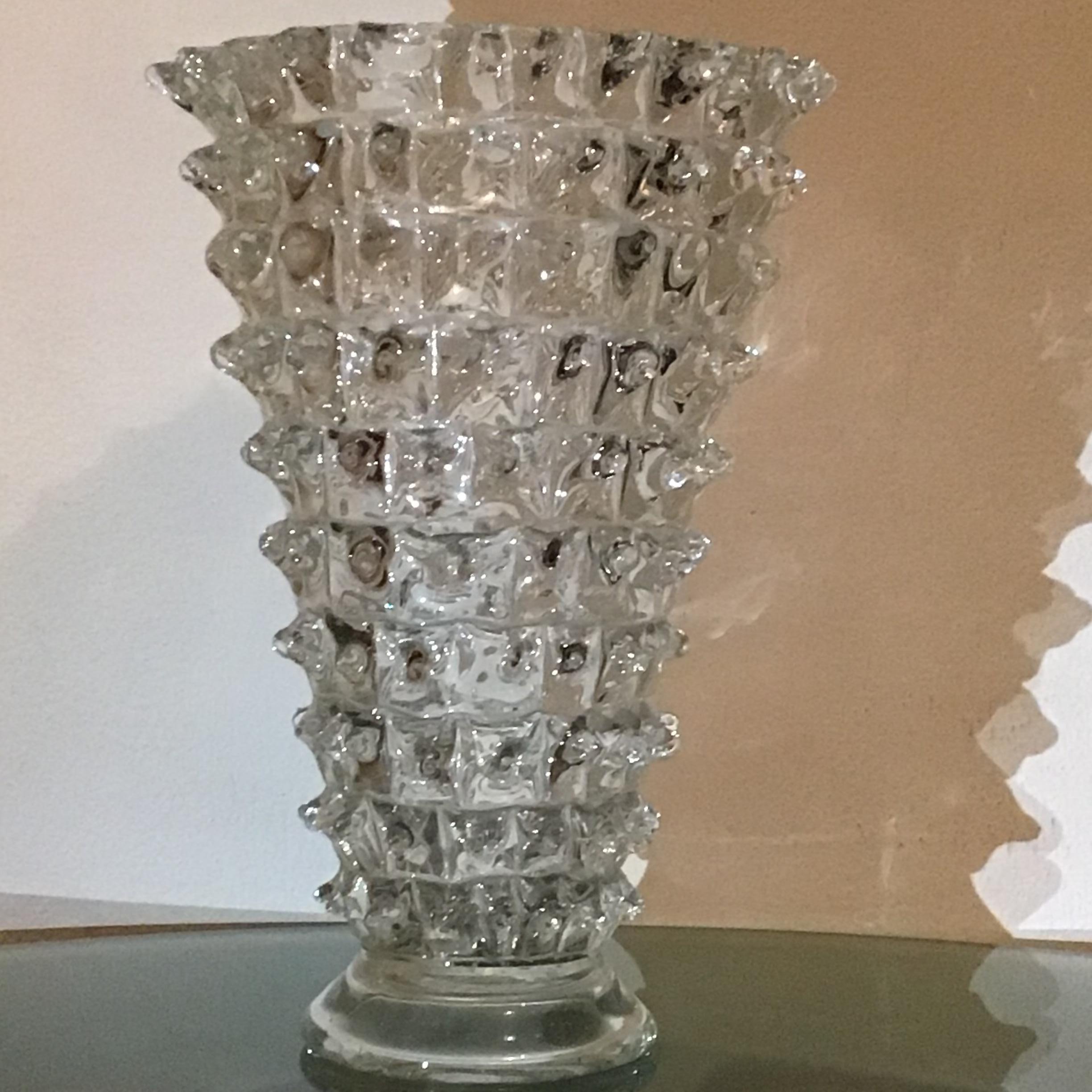 Barovier e Toso, Rostrato-Vase aus Muranoglas, 1940, Italien im Angebot 13