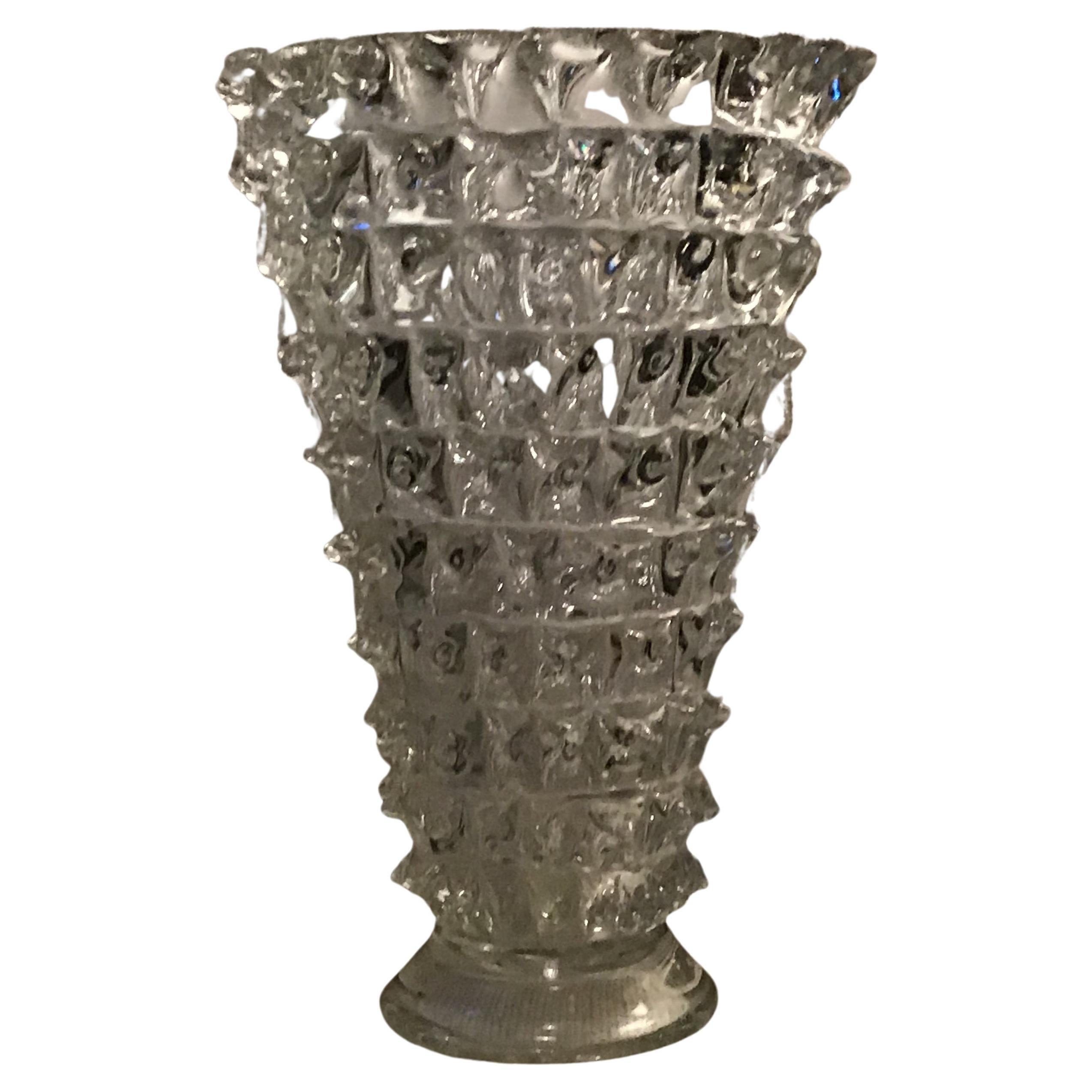 Other Barovier e Toso “Rostrato” Vase Murano Glass, 1940, Italy For Sale