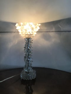 Barovier e Toso Table Lamp Murano Glass Brass “Rostrato”, 1940, Italy