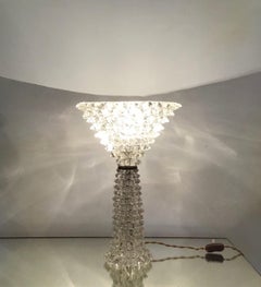 Barovier e Toso Table Lamp “Rostrato” Murano Glass  brass 1940 Italy