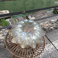 Barovier e Toso Vase Centerpiece iridescent Glass 1940 Italy