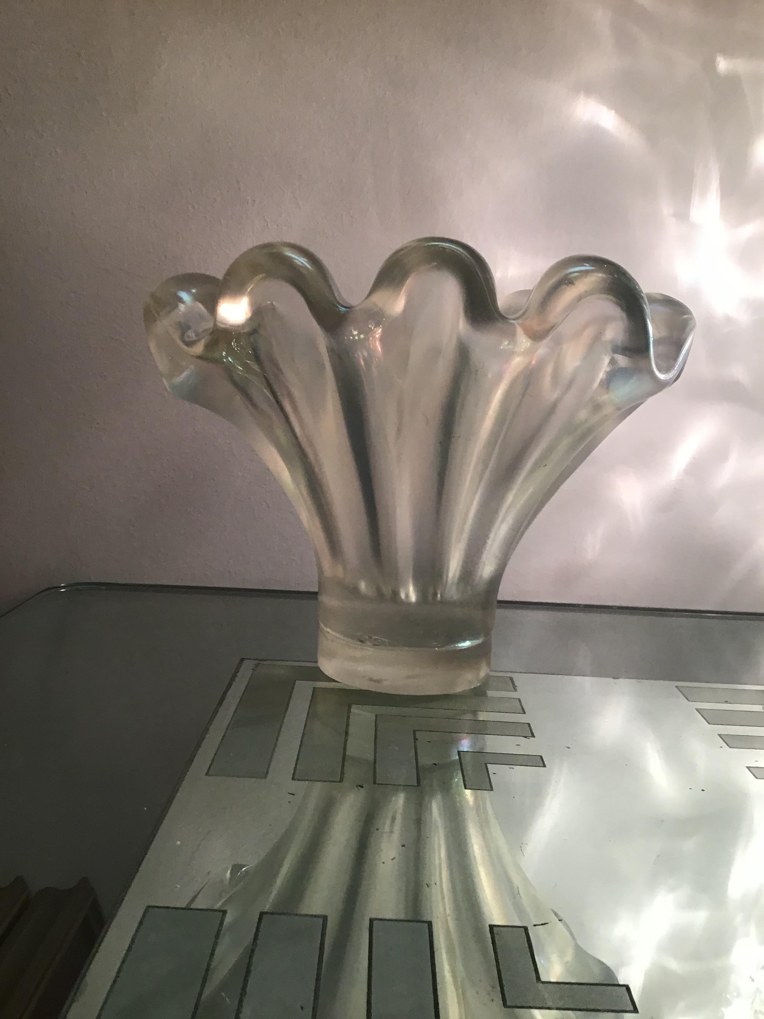 Barovier e Toso Vase /Centerpiece Murano Iridescente Glass, 1940, Italy For Sale 8