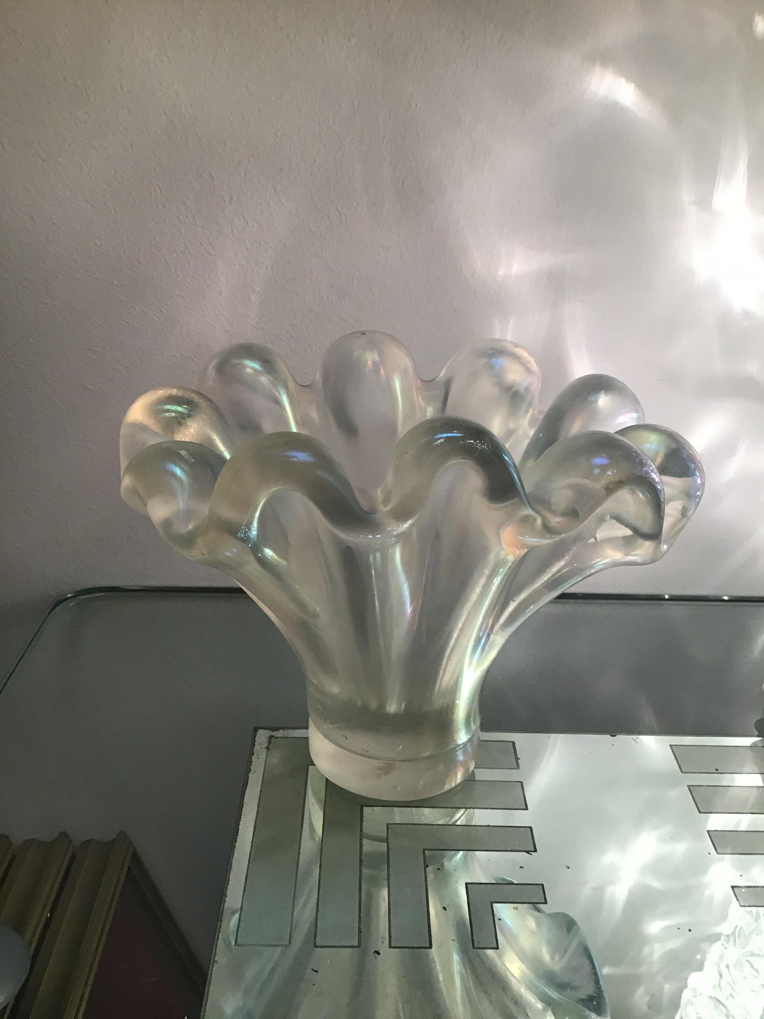 Other Barovier e Toso Vase /Centerpiece Murano Iridescente Glass, 1940, Italy For Sale