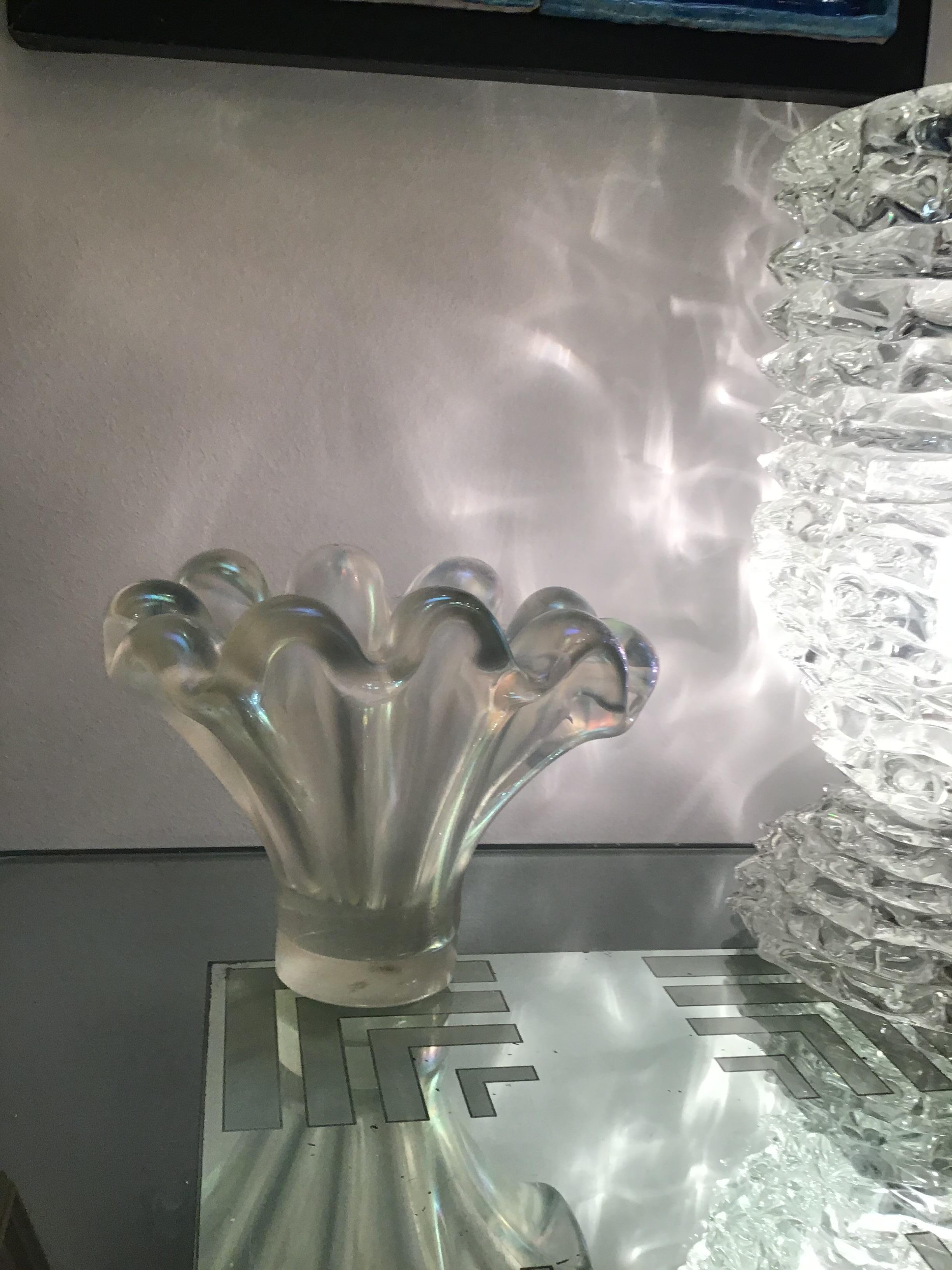 Barovier e Toso Vase / Tafelaufsatz aus Muranoglas, 1940, Italien im Angebot 1