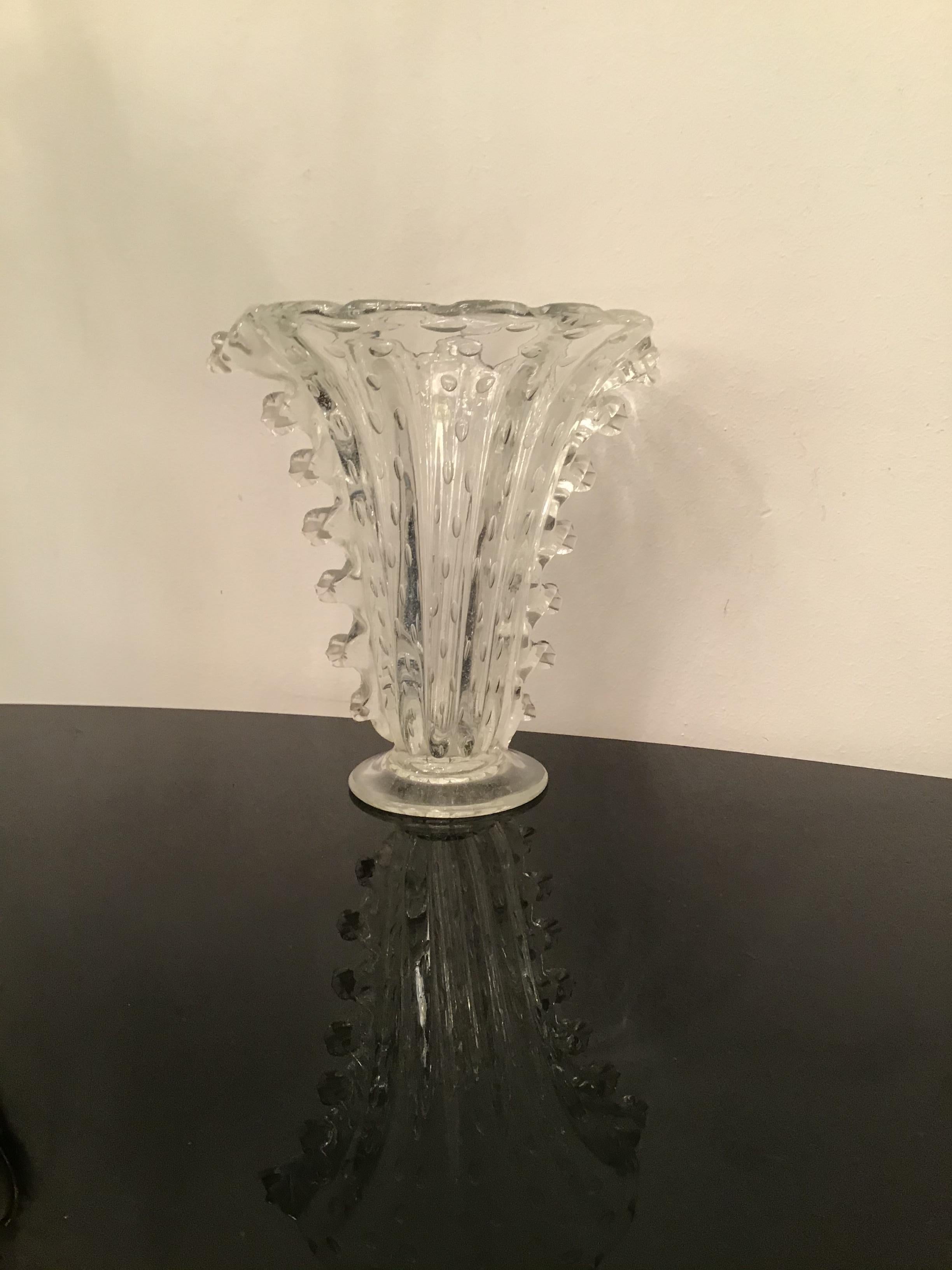 Barovier e Toso Vase Murano Glass 1940 Italy For Sale 10