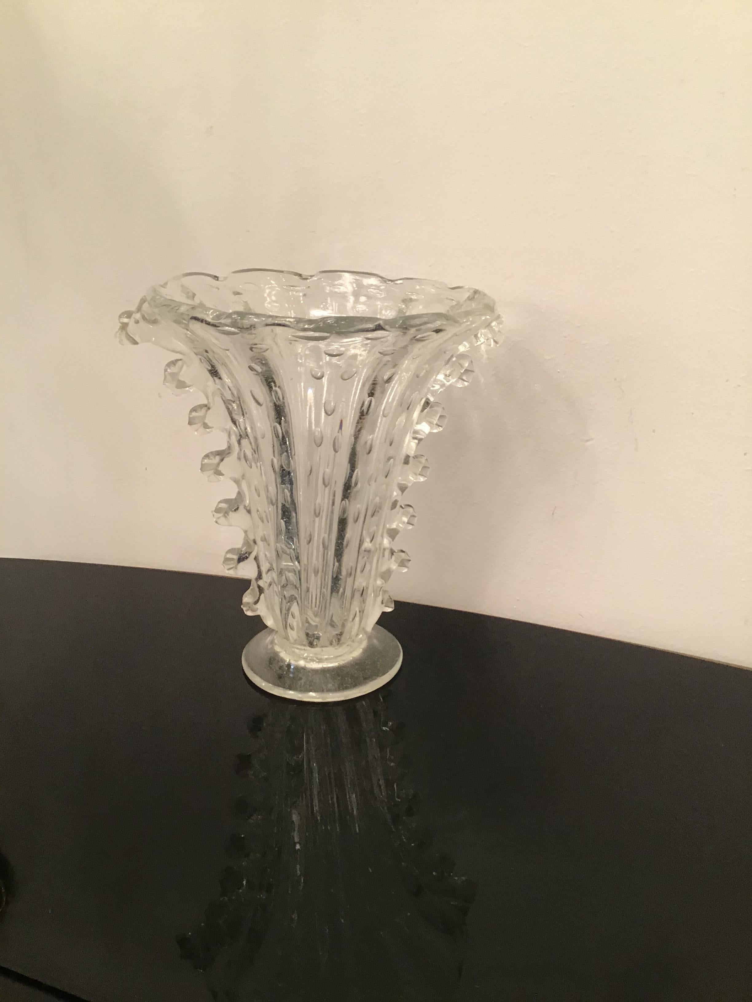 Barovier e Toso Vase Murano Glass 1940 Italy For Sale 12