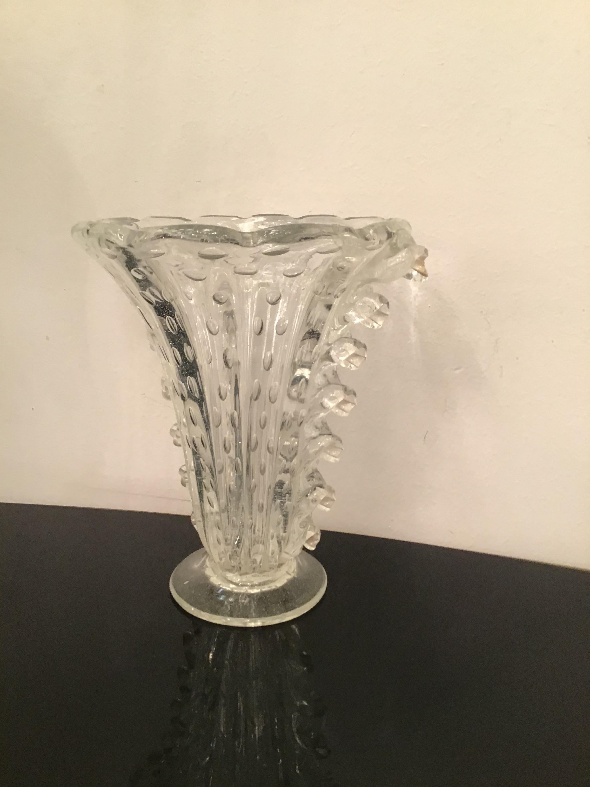 Barovier e Toso Vase Murano Glass 1940 Italy For Sale 14