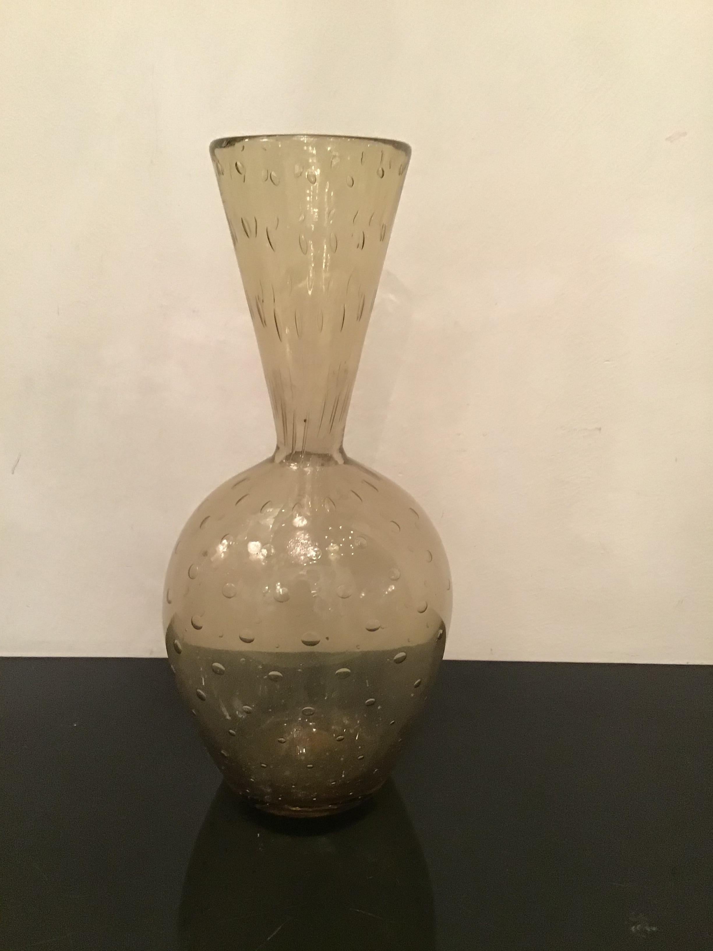 Milieu du XXe siècle Barovier & Toso Vase en verre de Murano, Italie, 1950  en vente