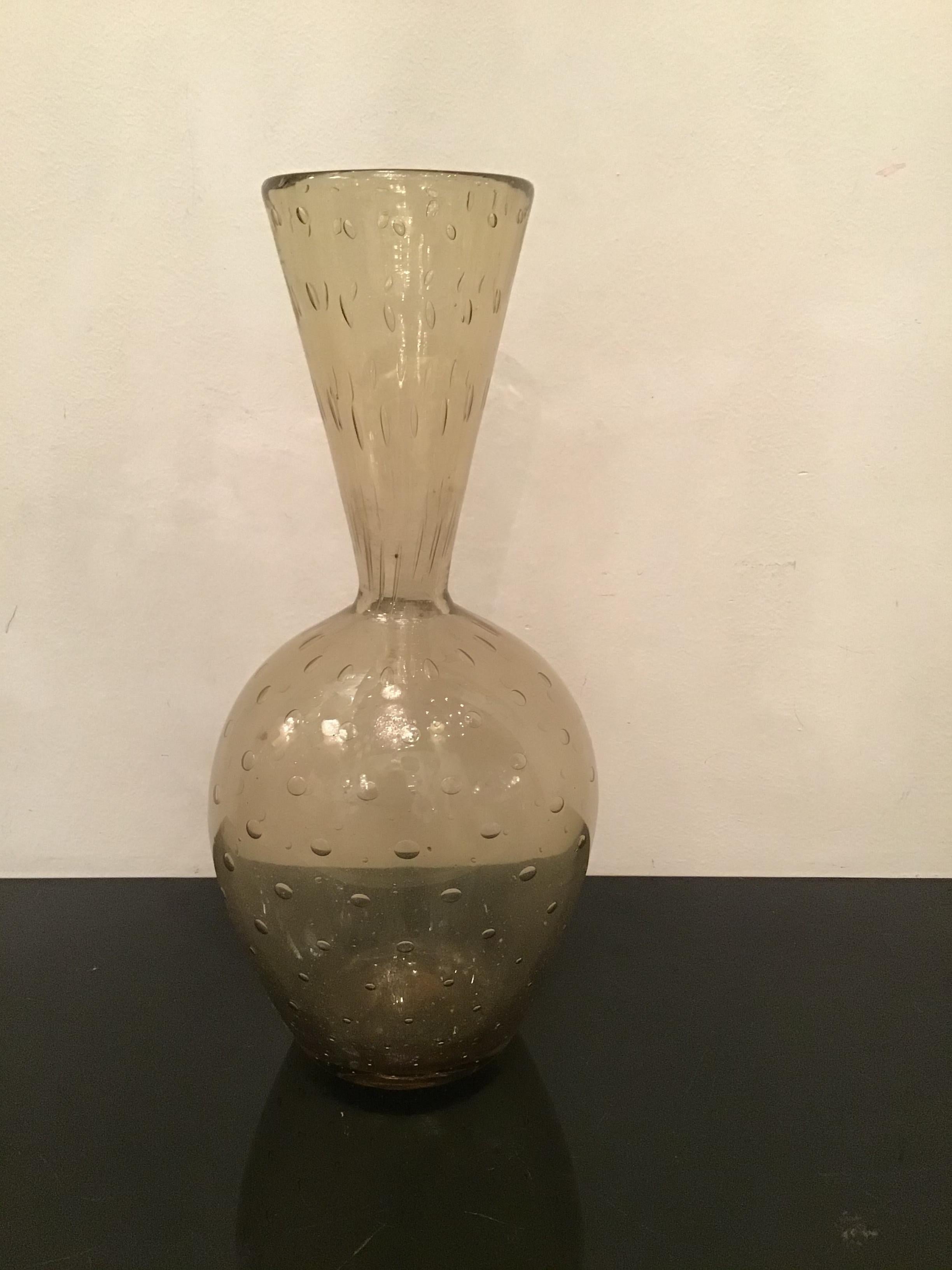 Verre de Murano Barovier & Toso Vase en verre de Murano, Italie, 1950  en vente