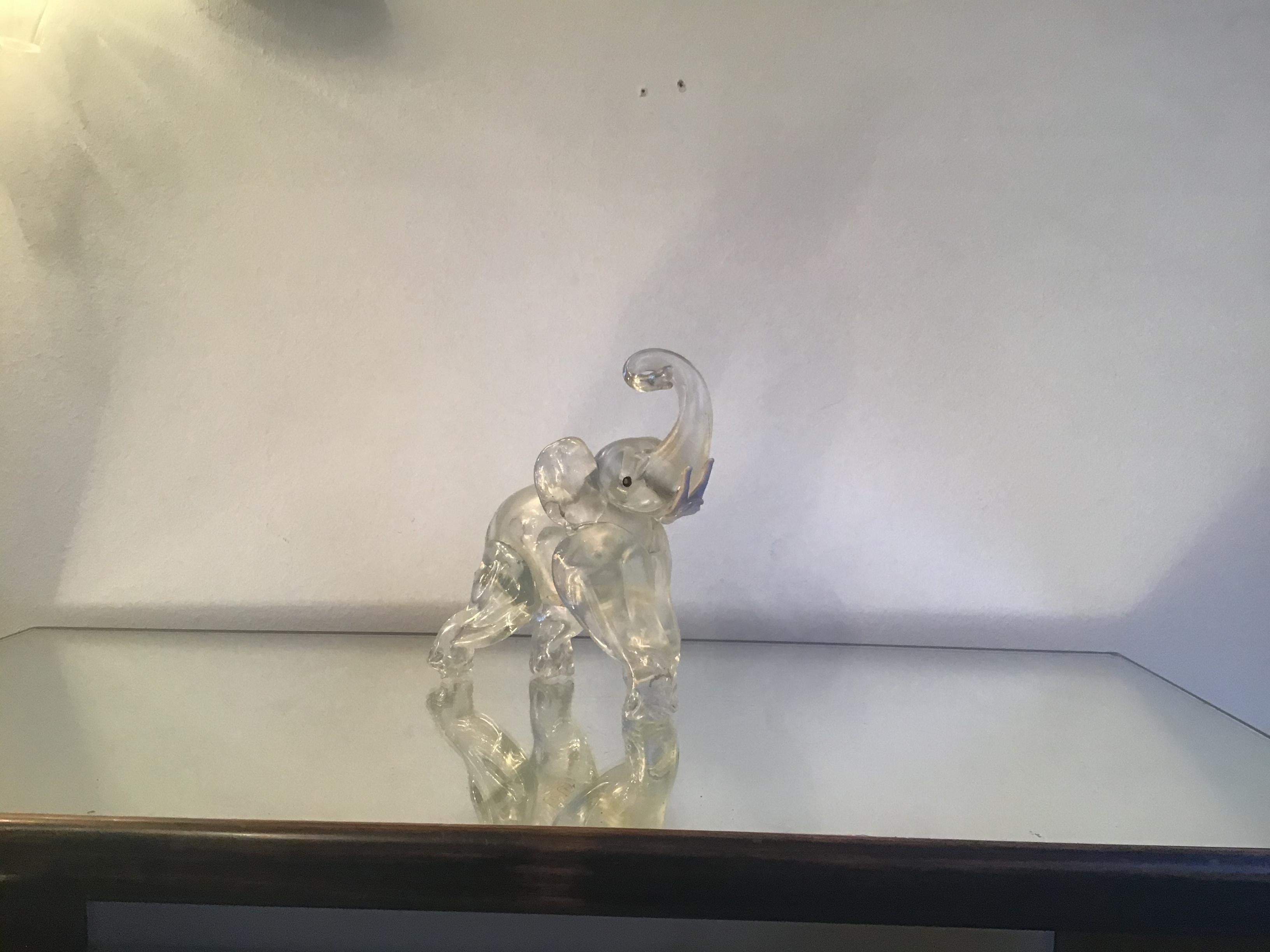 Italian Barovier Elephant Irridescent Murano Glass 1940 Italy