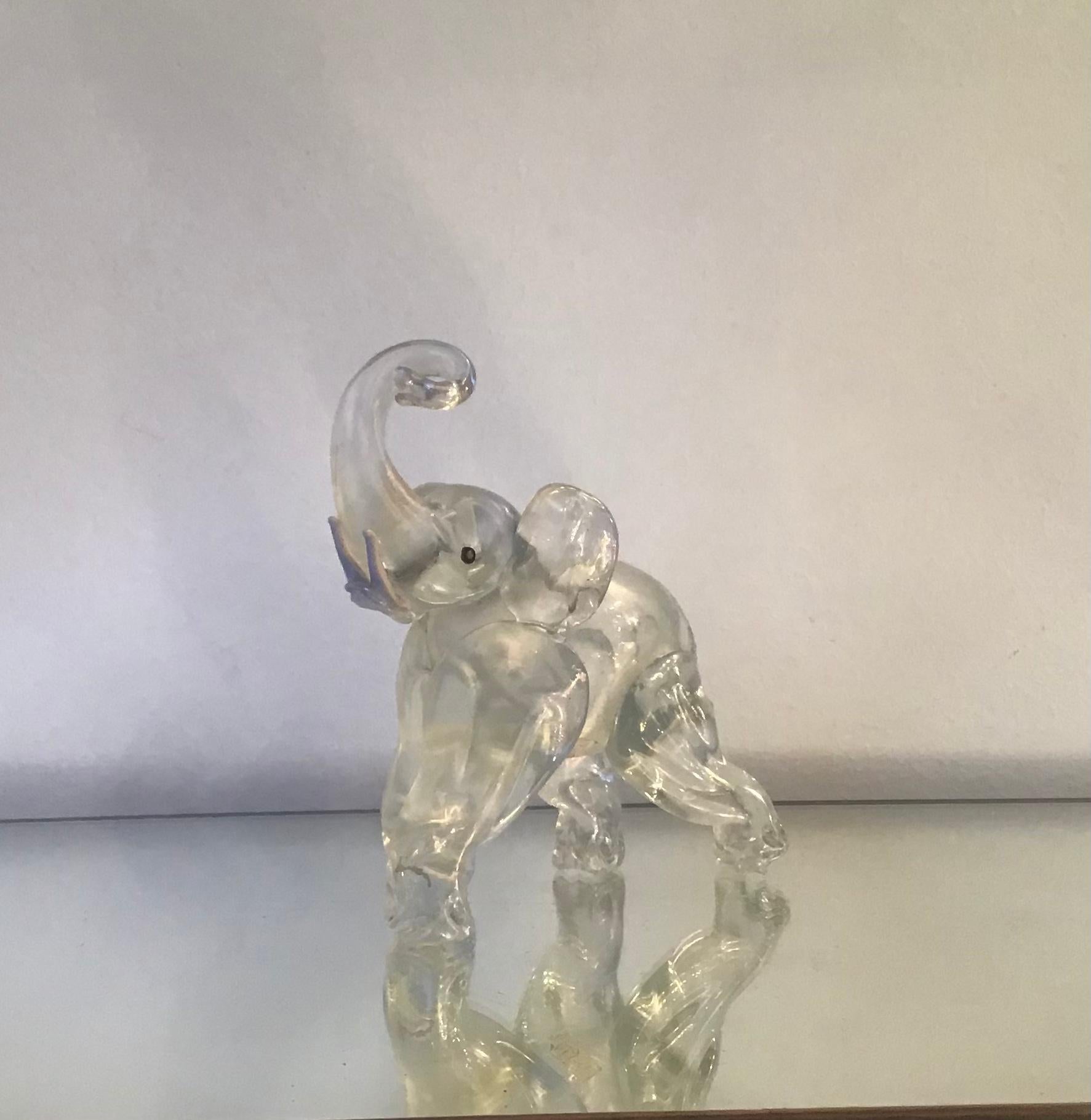 Barovier Elephant Irridescent Murano Glass 1940 Italy In Excellent Condition In Milano, IT