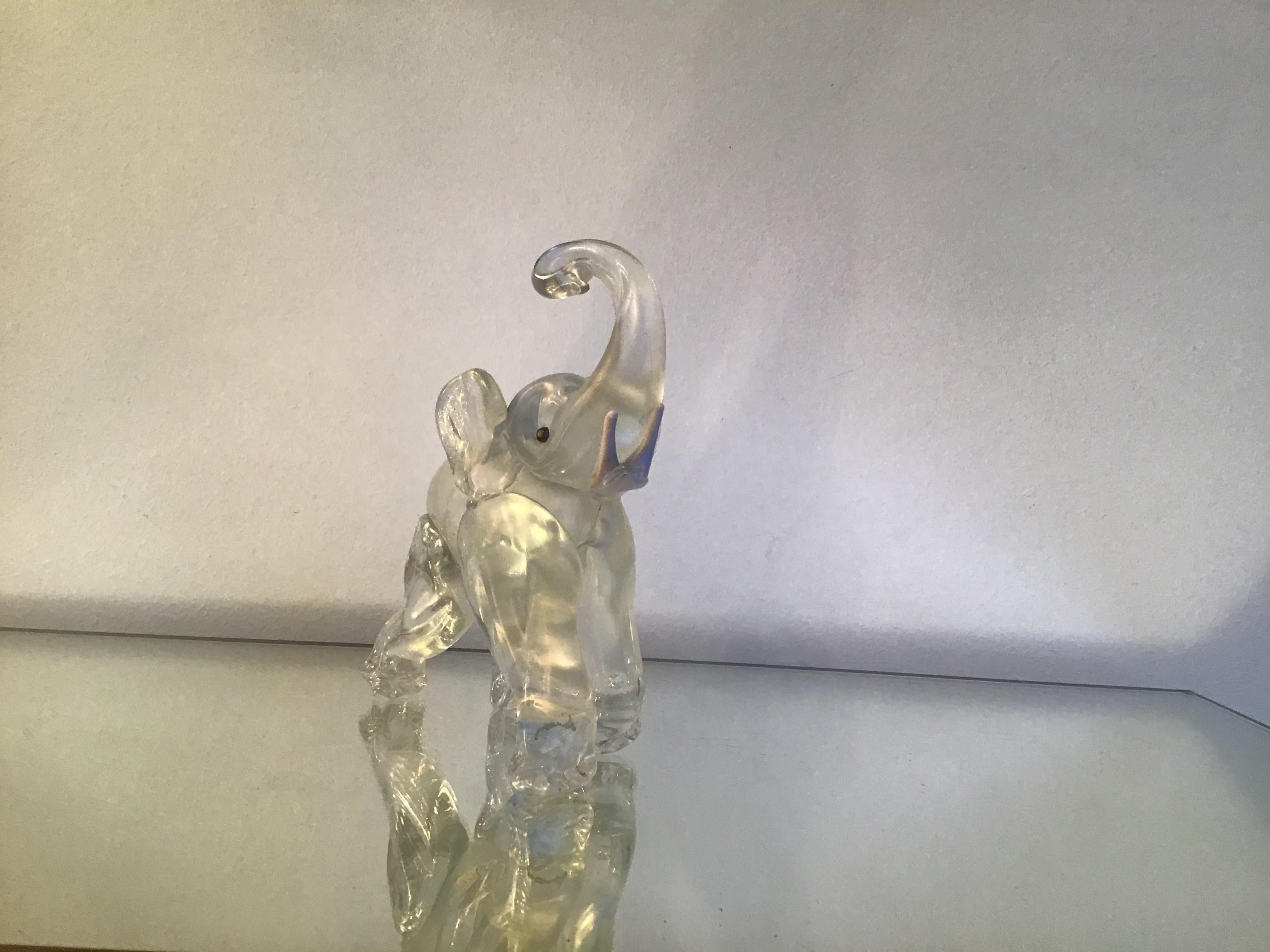 Mid-20th Century Barovier Elephant Irridescent Murano Glass 1940 Italy