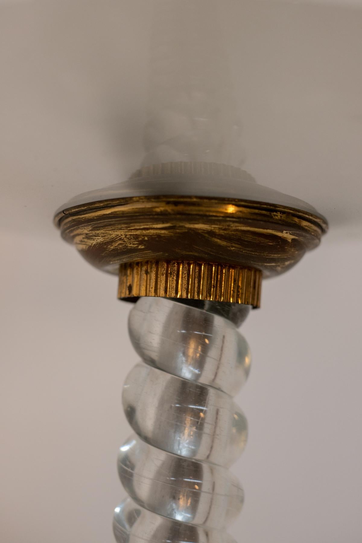 Barovier Ercole Floor Lamp in Murano Glass and Brass 4