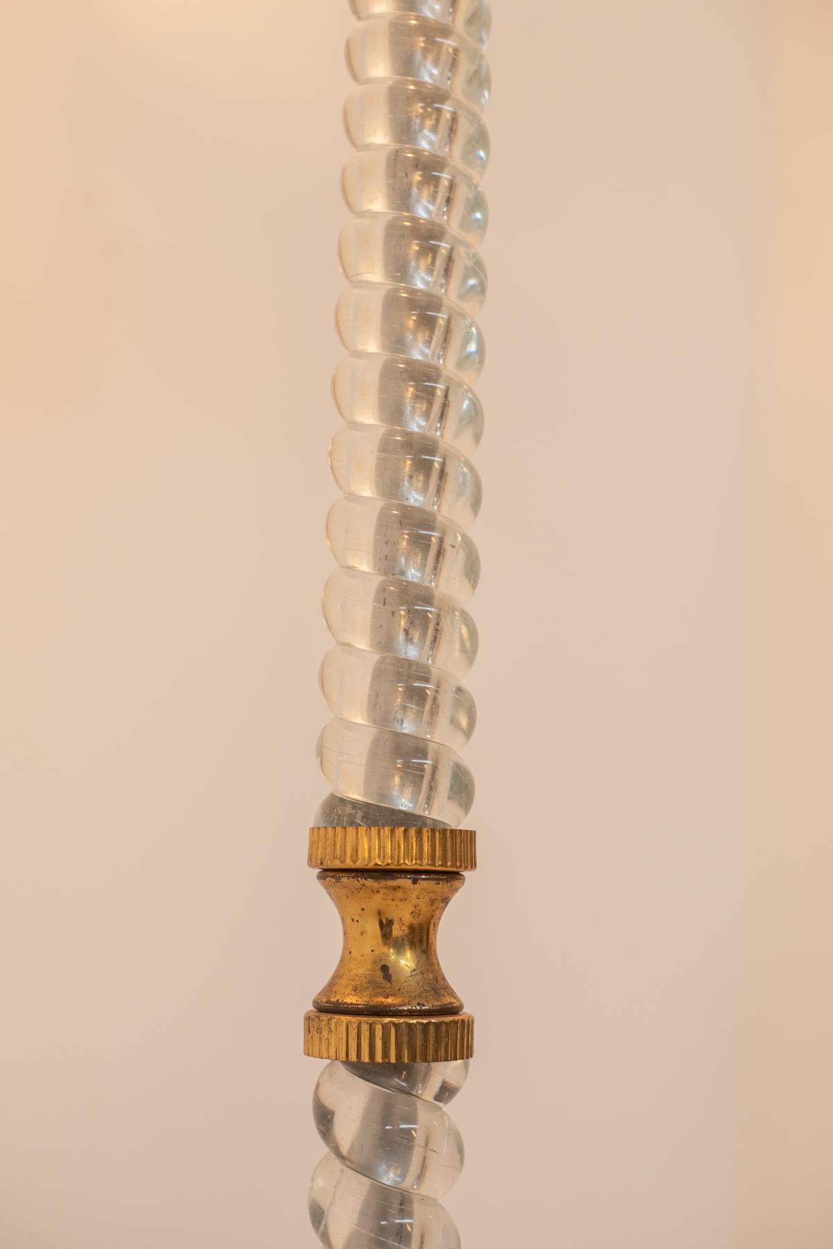 Barovier Ercole Floor Lamp in Murano Glass and Brass 5