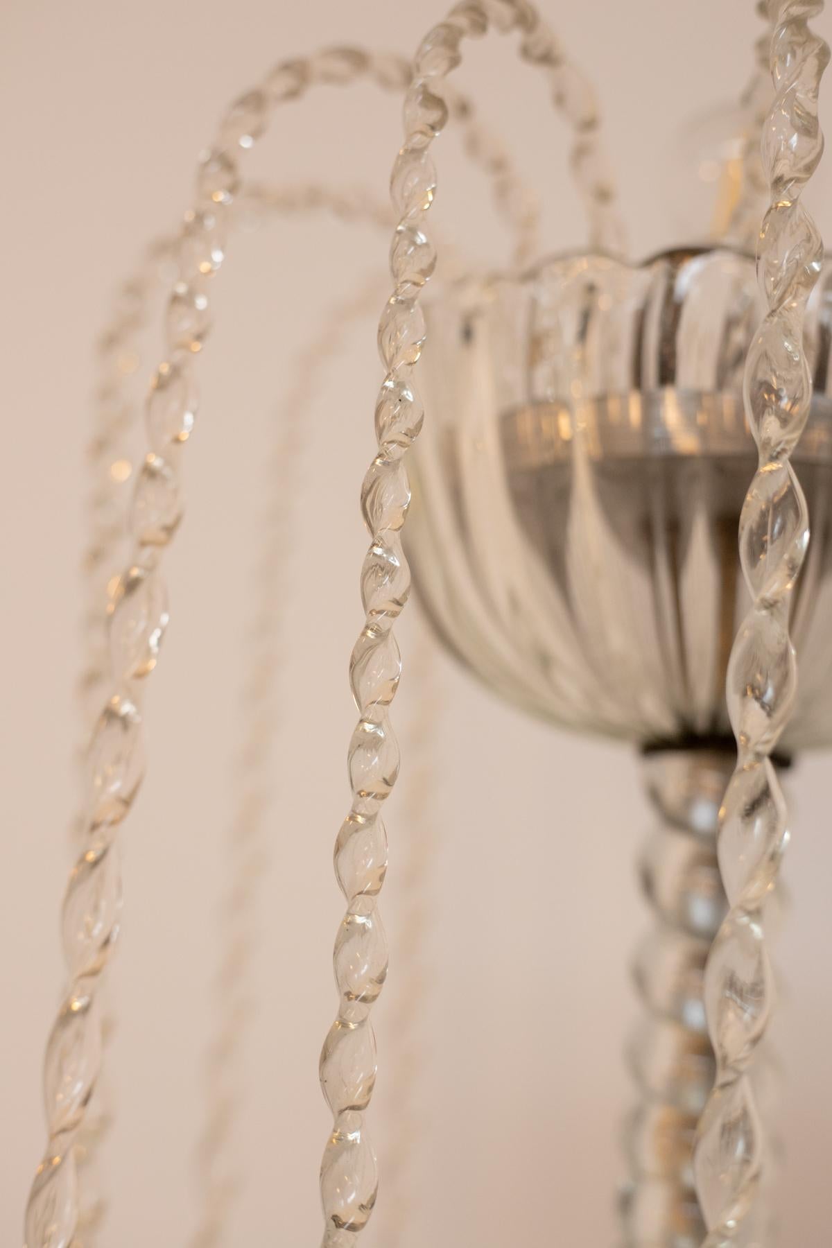 Barovier Ercole Floor Lamp in Murano Glass and Brass 9