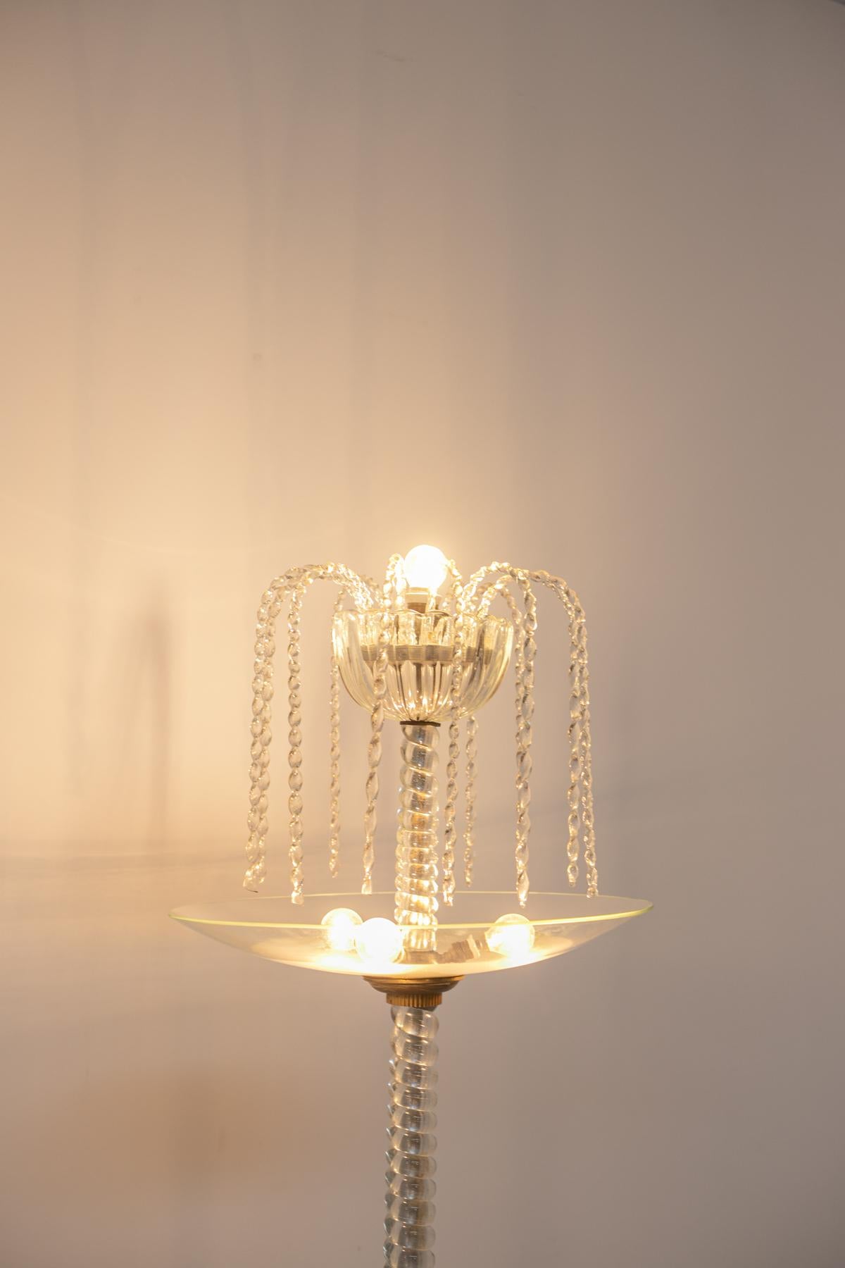 Barovier Ercole Floor Lamp in Murano Glass and Brass 10