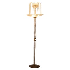 Barovier Ercole Floor Lamp in Murano Glass and Brass