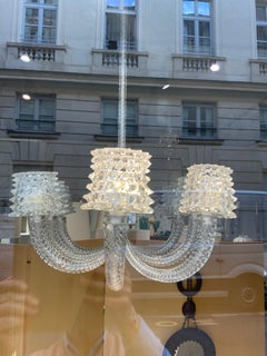 Barovier et Toso 8 arms Chandelier Murano circa 1940