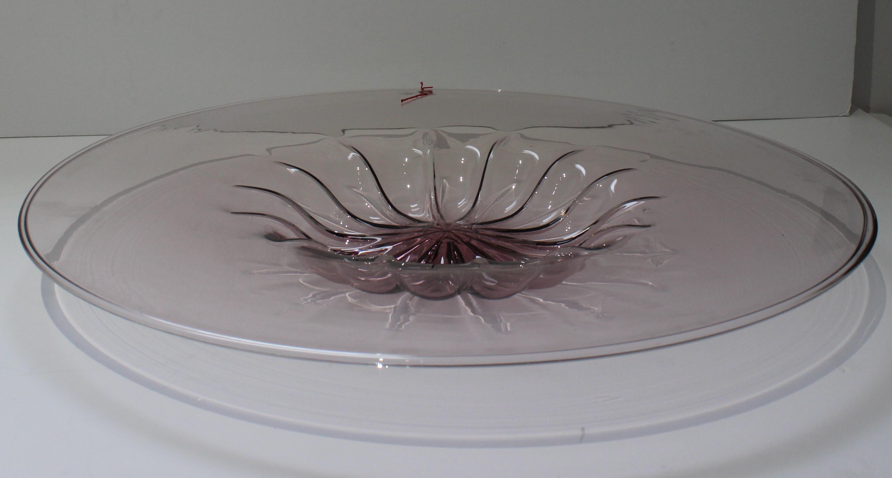 Barovier et Toso Murano Glass Dish In Good Condition For Sale In West Palm Beach, FL