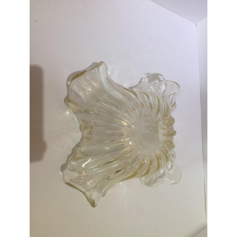 Barovier Et Toso Murano Glass Freeform Vase Bowl For Sale 3