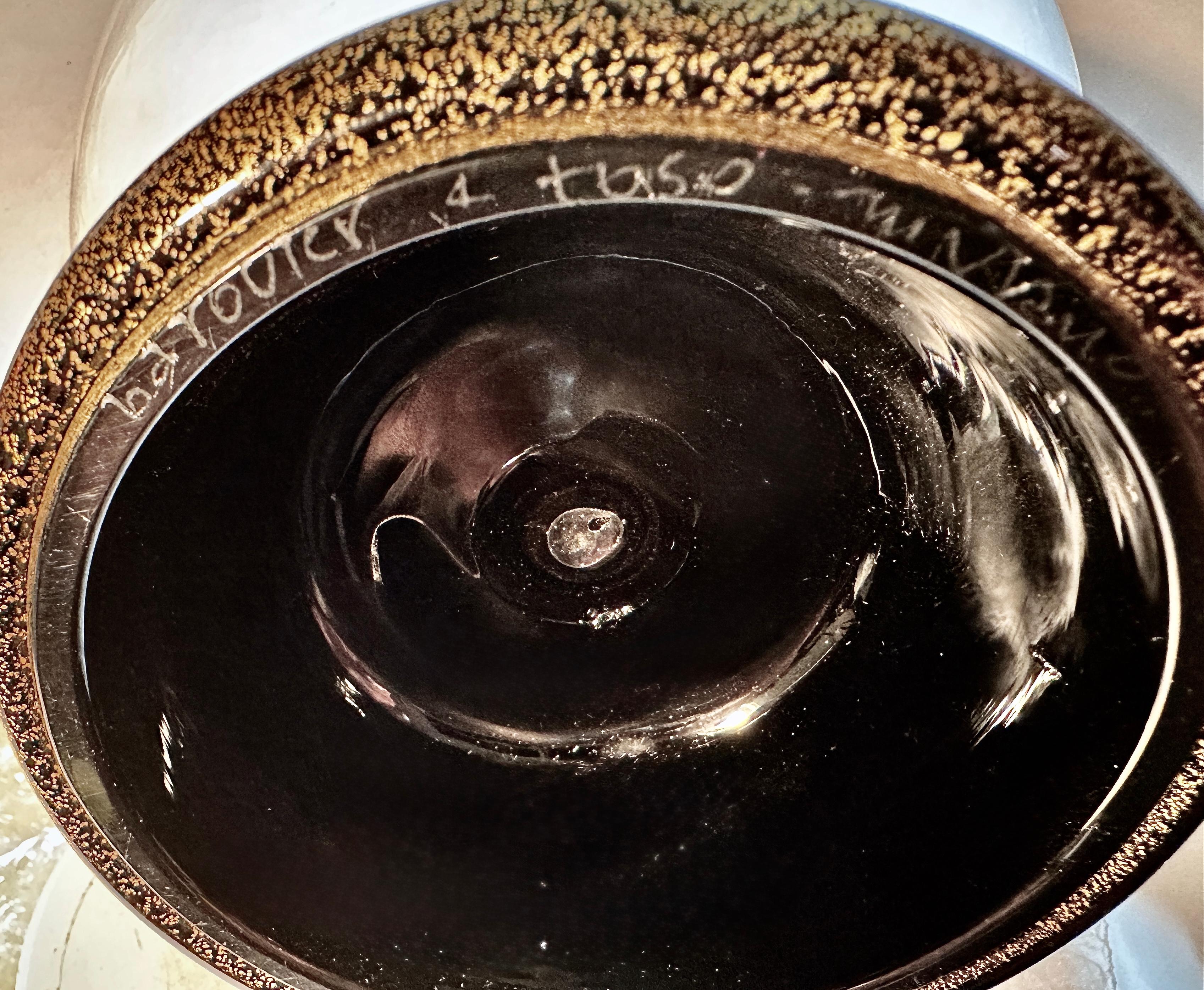 Barovier&Toso Vaso di Murano Vaso bianco e nero con inclusioni d'oro, CIRCA 1980 in vendita 12