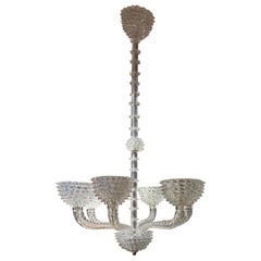 Barovier et Toso Rostrato chandelier circa 1940