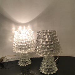 Barovier et Toso Table Lamp Rostrato Murano Glass Brass, 1940, Italy