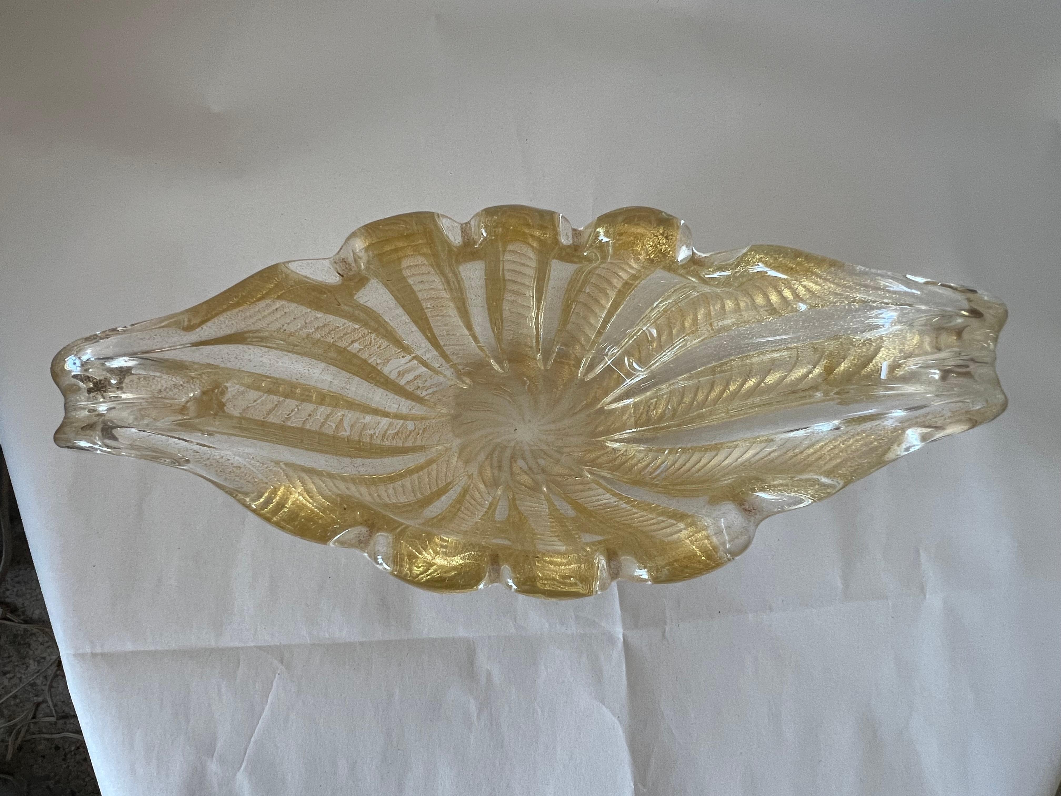Barovier Flooted Bowl Murano 1950's For Sale 5