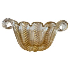 Retro Barovier Flooted Bowl Murano 1950's