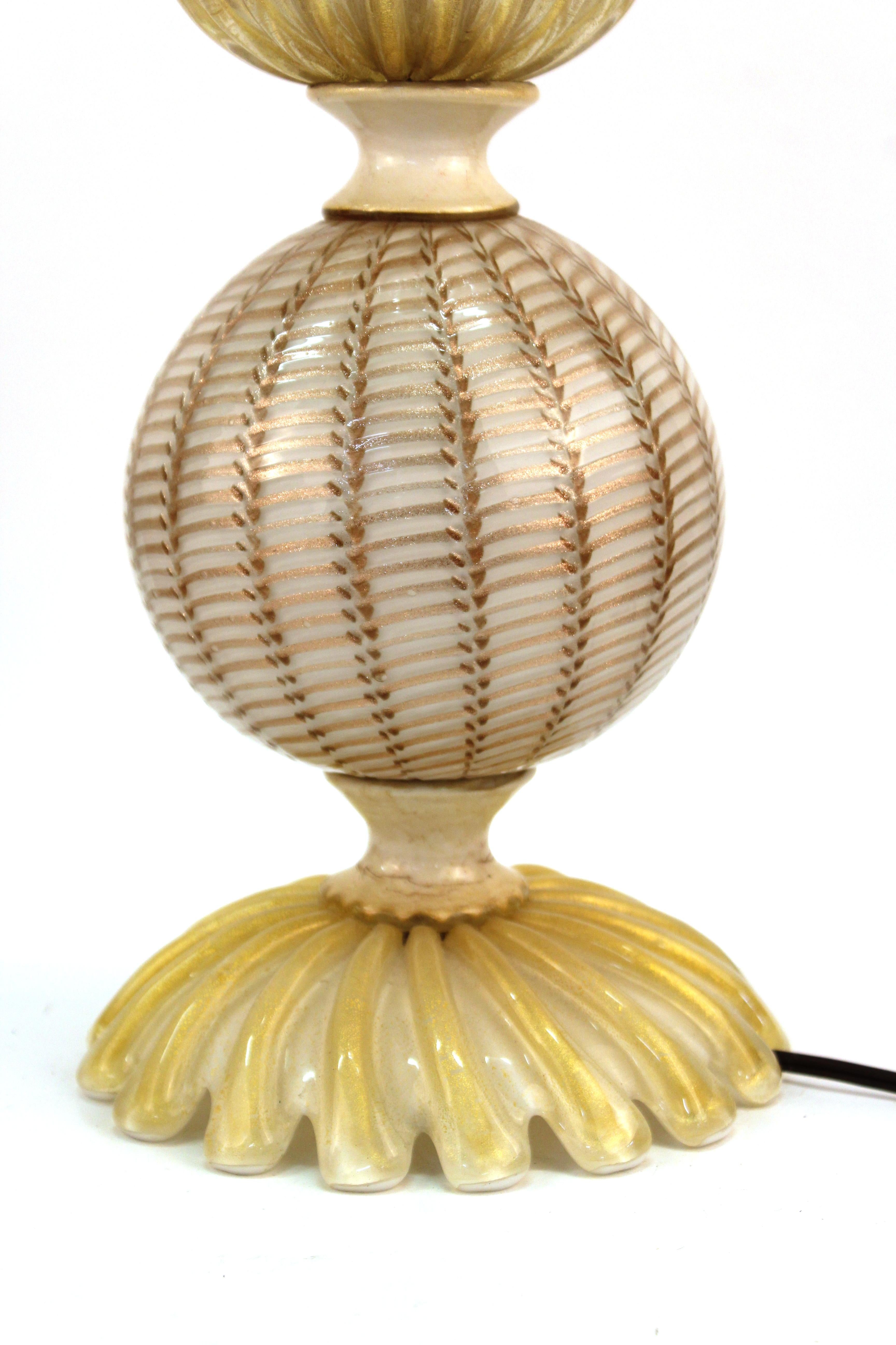Barovier Italian Hollywood Regency Murano Glass Table Lamp 2