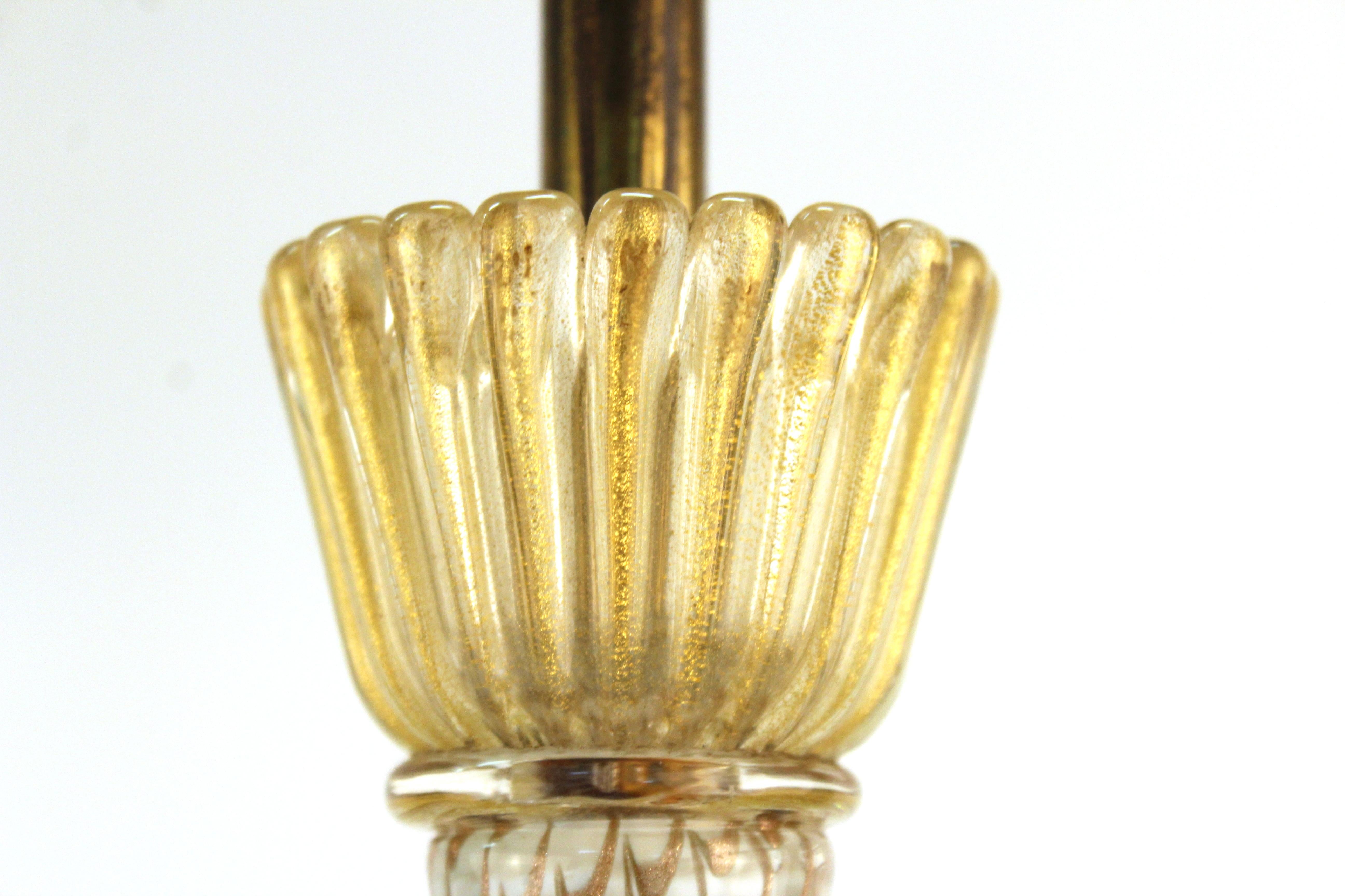 Barovier Italian Hollywood Regency Murano Glass Table Lamp 4