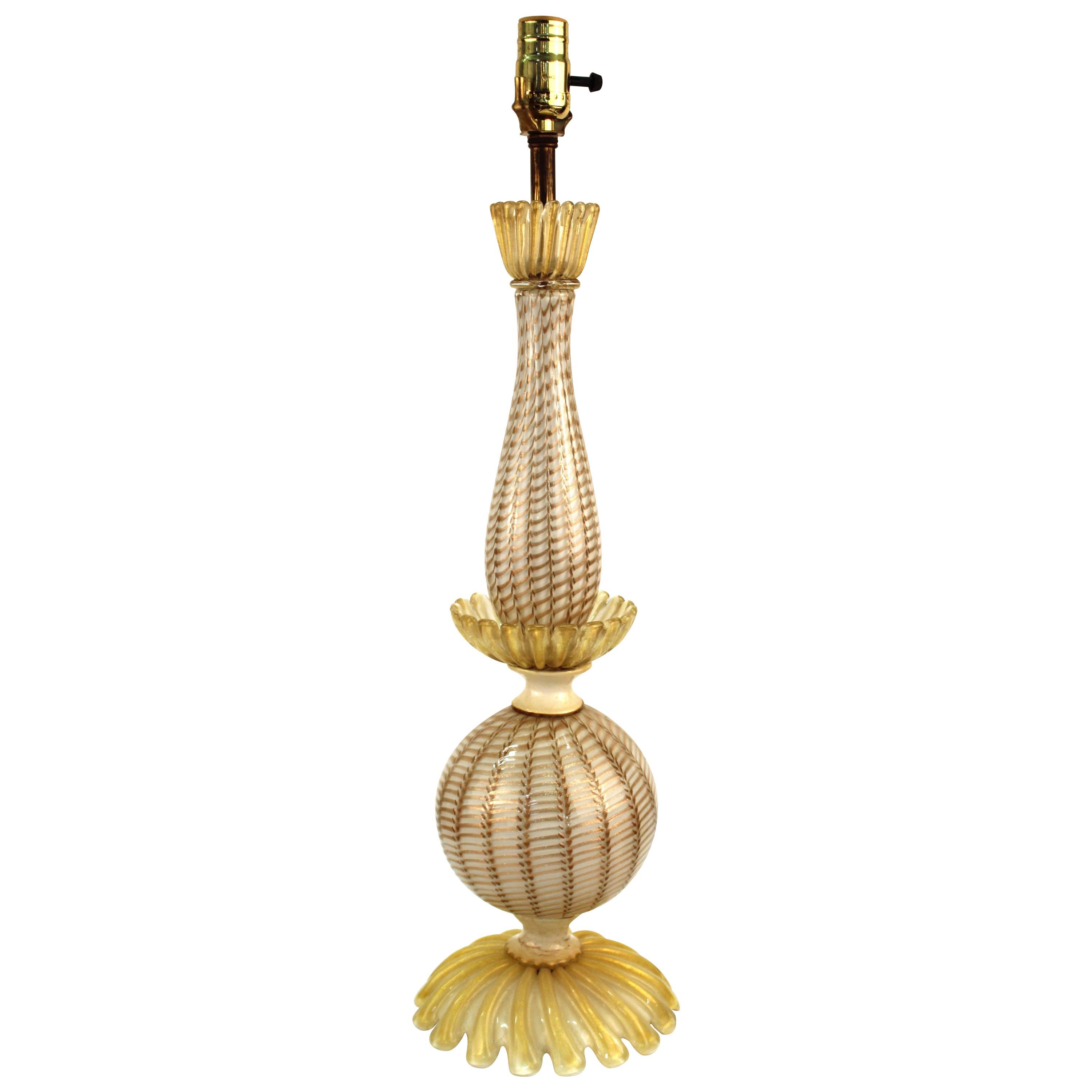 Hollywood Regency Style Red Murano Glass Fish Lamp Attributed to