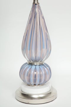 Barovier Lilac Murano Glass Lamps