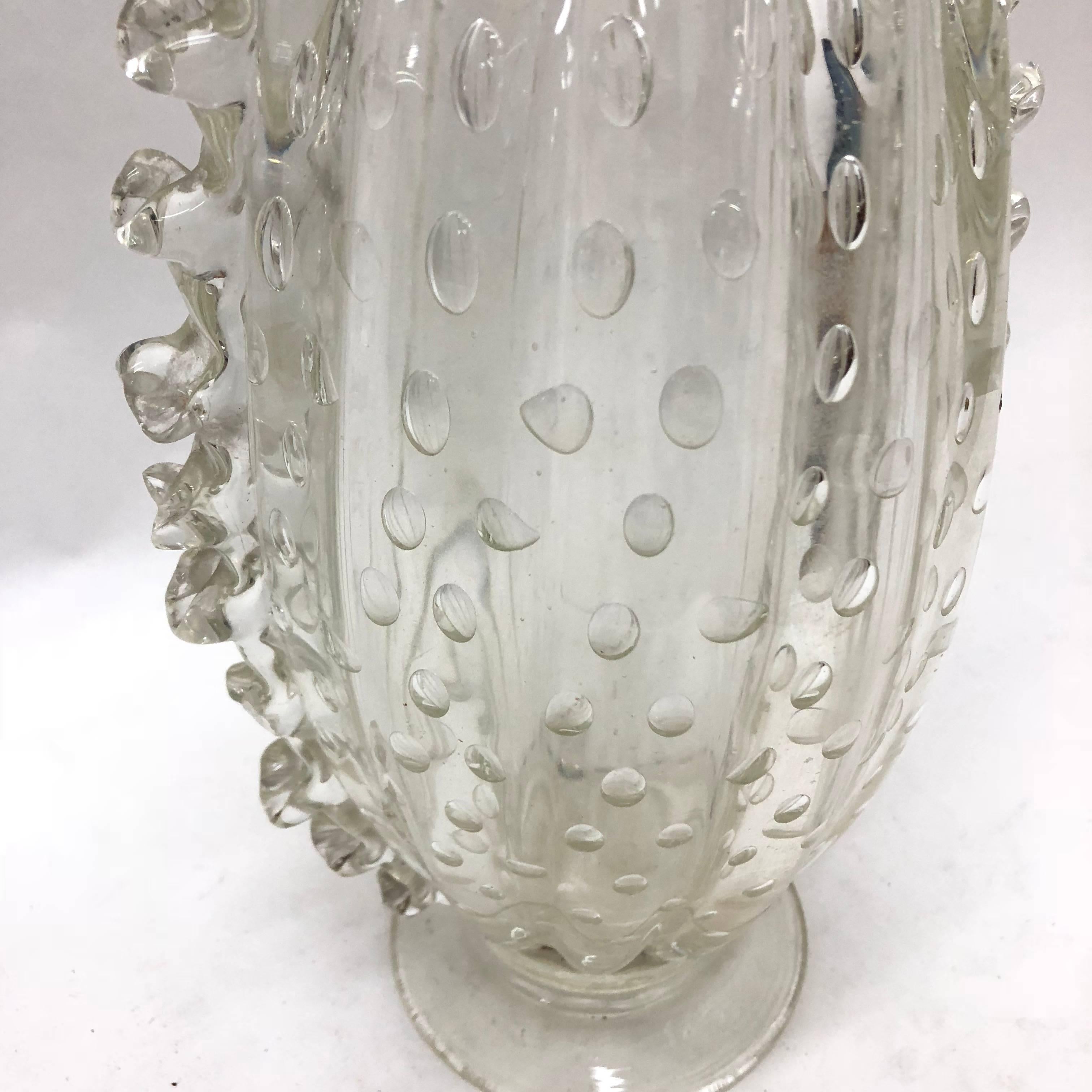 20th Century Barovier Mid-Century Modern Translucent Murano Glass Vase, circa 1960