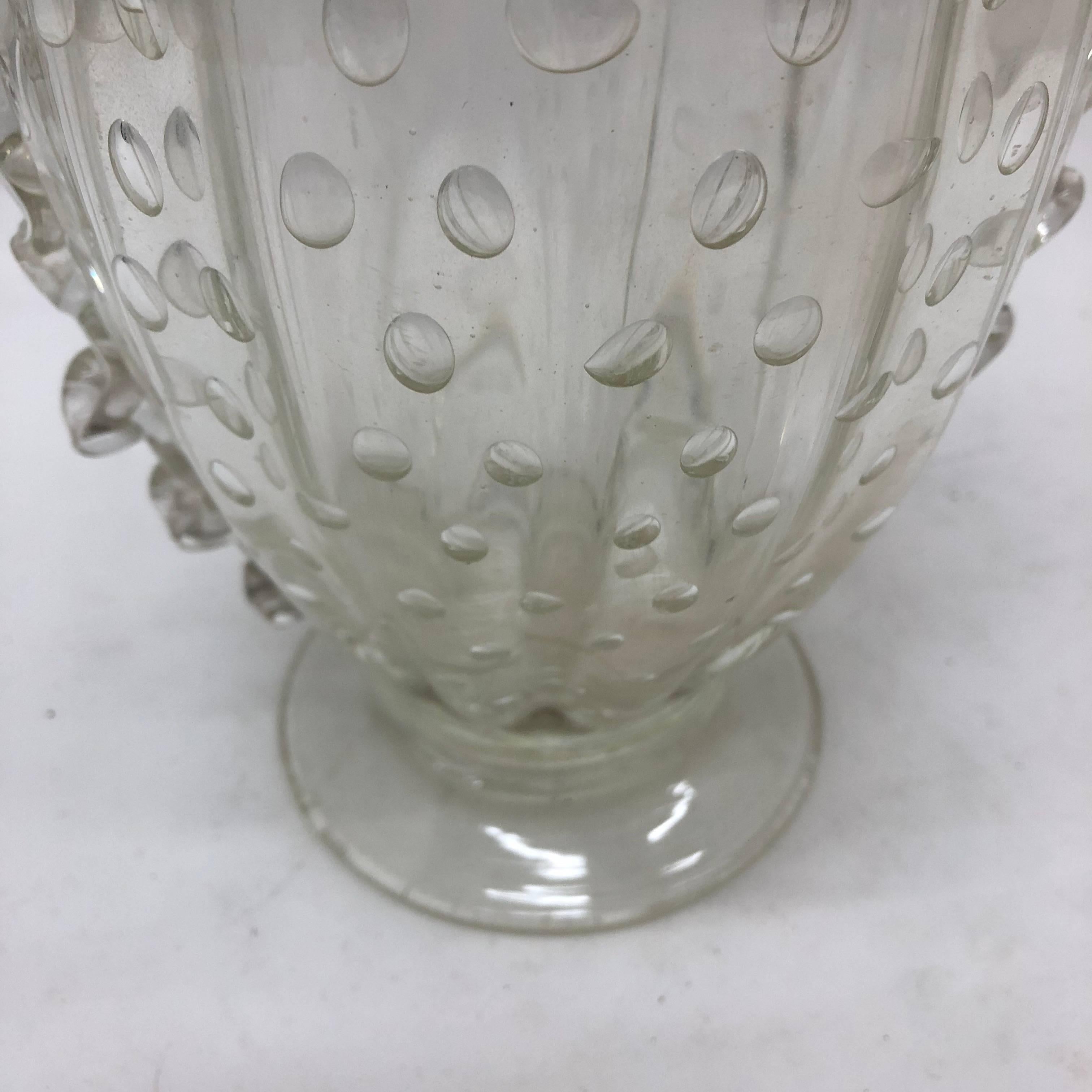 Barovier Mid-Century Modern Translucent Murano Glass Vase, circa 1960 2
