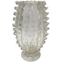 Barovier Mid-Century Modern Translucent Murano Glass Vase, circa 1960